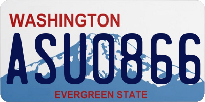 WA license plate ASU0866