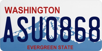 WA license plate ASU0868