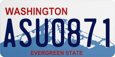 WA license plate ASU0871
