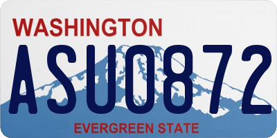 WA license plate ASU0872