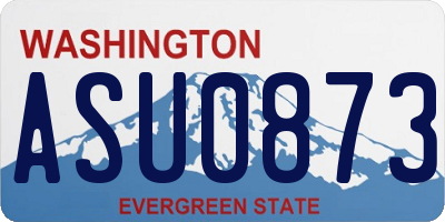 WA license plate ASU0873