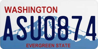WA license plate ASU0874
