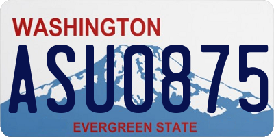 WA license plate ASU0875
