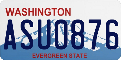 WA license plate ASU0876