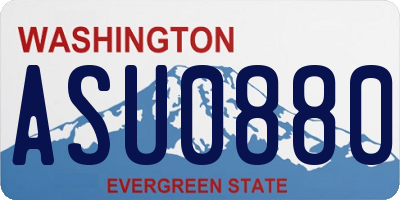 WA license plate ASU0880