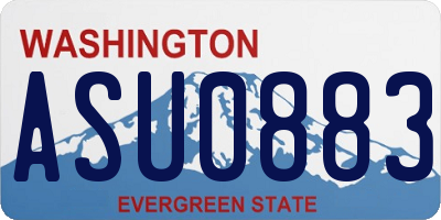 WA license plate ASU0883