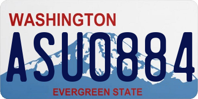 WA license plate ASU0884