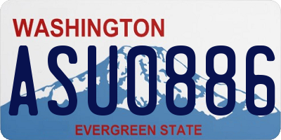 WA license plate ASU0886