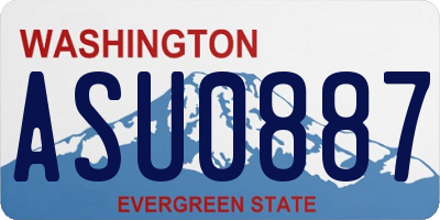 WA license plate ASU0887
