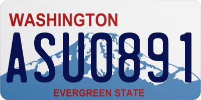 WA license plate ASU0891