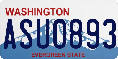 WA license plate ASU0893