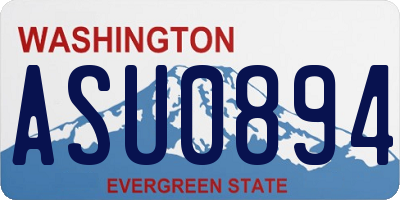 WA license plate ASU0894