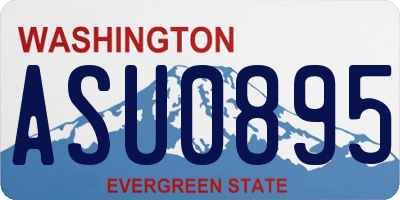 WA license plate ASU0895