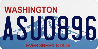WA license plate ASU0896