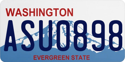 WA license plate ASU0898