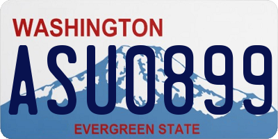 WA license plate ASU0899