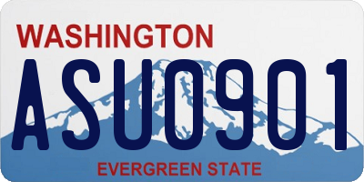 WA license plate ASU0901