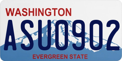 WA license plate ASU0902