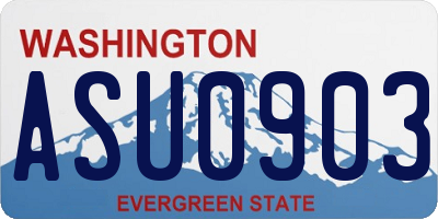 WA license plate ASU0903