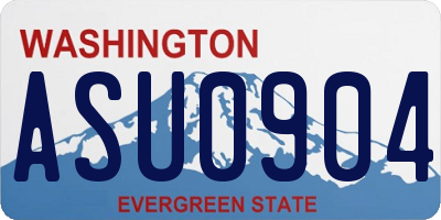WA license plate ASU0904