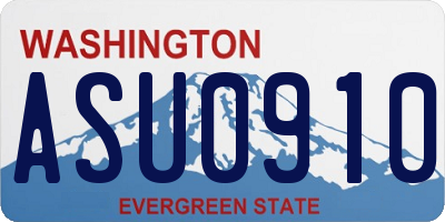 WA license plate ASU0910