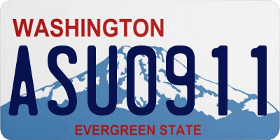WA license plate ASU0911