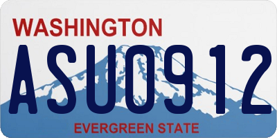 WA license plate ASU0912