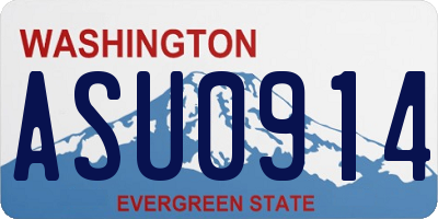 WA license plate ASU0914