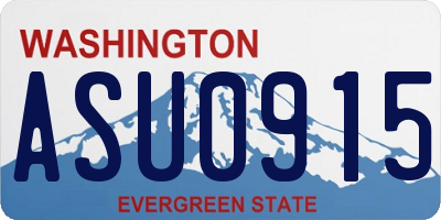 WA license plate ASU0915