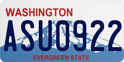 WA license plate ASU0922