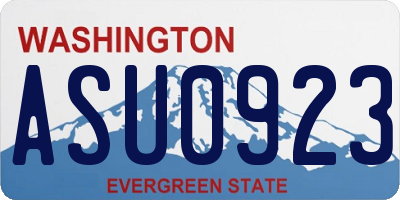 WA license plate ASU0923