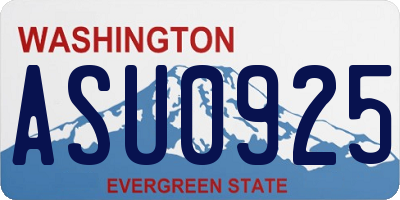 WA license plate ASU0925