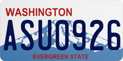 WA license plate ASU0926