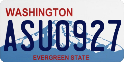 WA license plate ASU0927