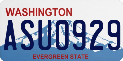 WA license plate ASU0929