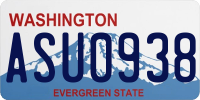 WA license plate ASU0938