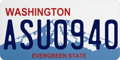 WA license plate ASU0940