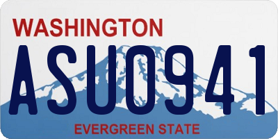 WA license plate ASU0941