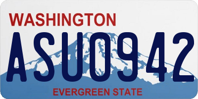 WA license plate ASU0942