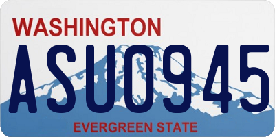 WA license plate ASU0945