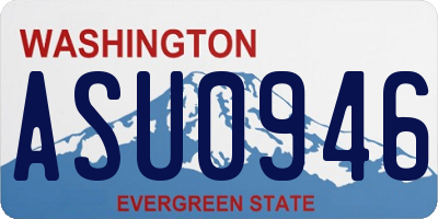 WA license plate ASU0946