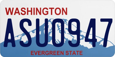 WA license plate ASU0947