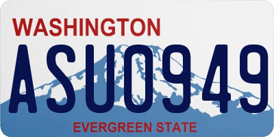 WA license plate ASU0949