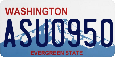 WA license plate ASU0950