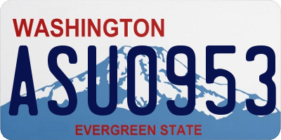 WA license plate ASU0953
