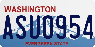 WA license plate ASU0954