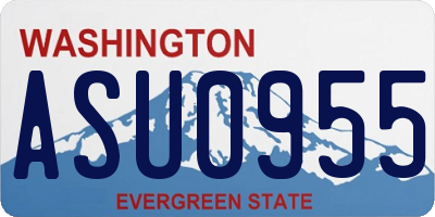 WA license plate ASU0955