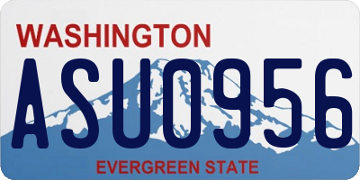 WA license plate ASU0956