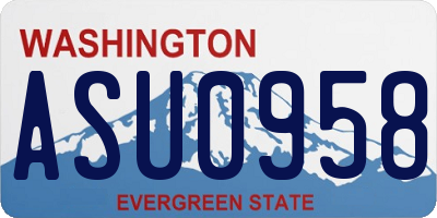 WA license plate ASU0958