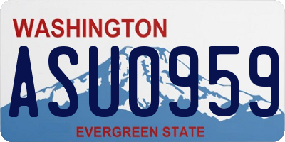 WA license plate ASU0959